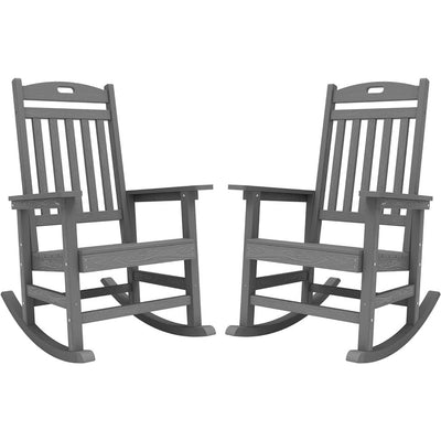 WINSOON All Weather Outdoor Rocking Chair, Set of 2