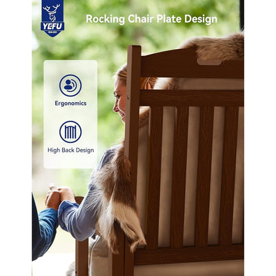 WINSOON All Weather Outdoor Rocking Chair, Set of 2