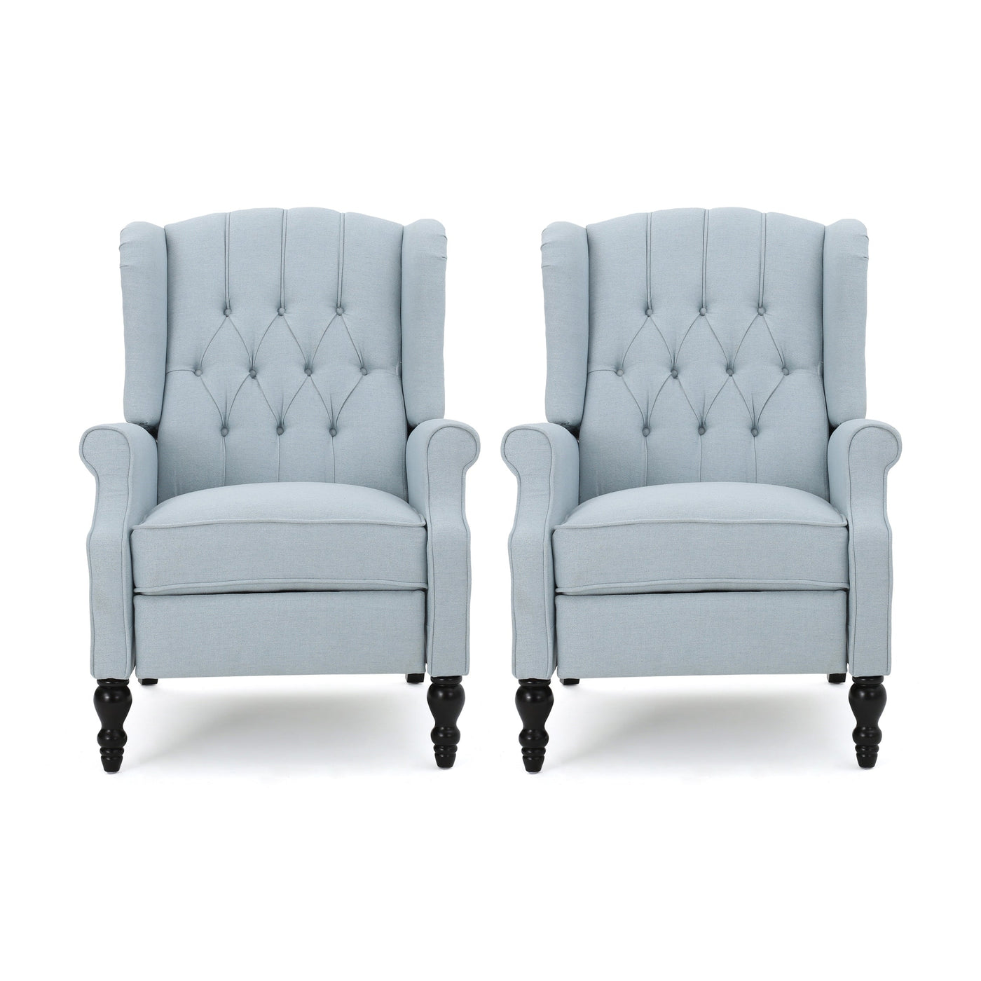 Walter Tufted Fabric Recliners (Set of 2) by Christopher Knight Home