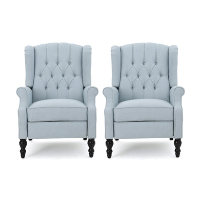 Walter Tufted Fabric Recliners (Set of 2) by Christopher Knight Home