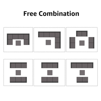 Wicker/ Steel 7-piece Outdoor Cushioned Sectional Sofa Set