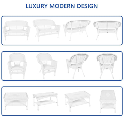 Wicker Patio 4-piece Conversation Set