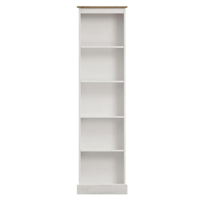 Wood Bookcase Tall Narrow Corona Collection | Furniture Dash