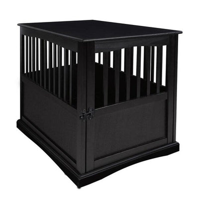 Wooden Pet Crate End Table with Lockable Door