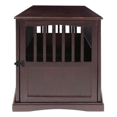 Wooden Pet Crate End Table with Lockable Door