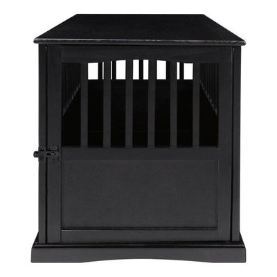 Wooden Pet Crate End Table with Lockable Door