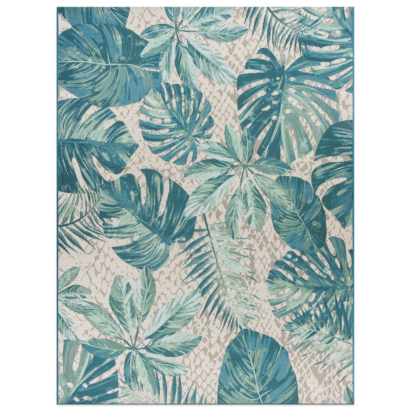 World Rug Gallery Contemporary Tropical Floral Indoor/Outdoor Area Rug