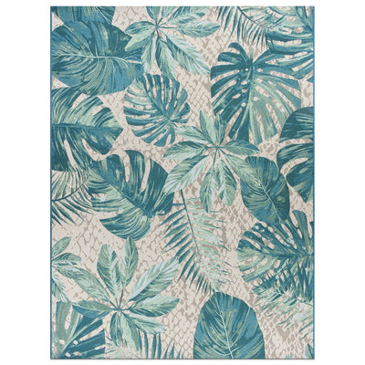 World Rug Gallery Contemporary Tropical Floral Indoor/Outdoor Area Rug