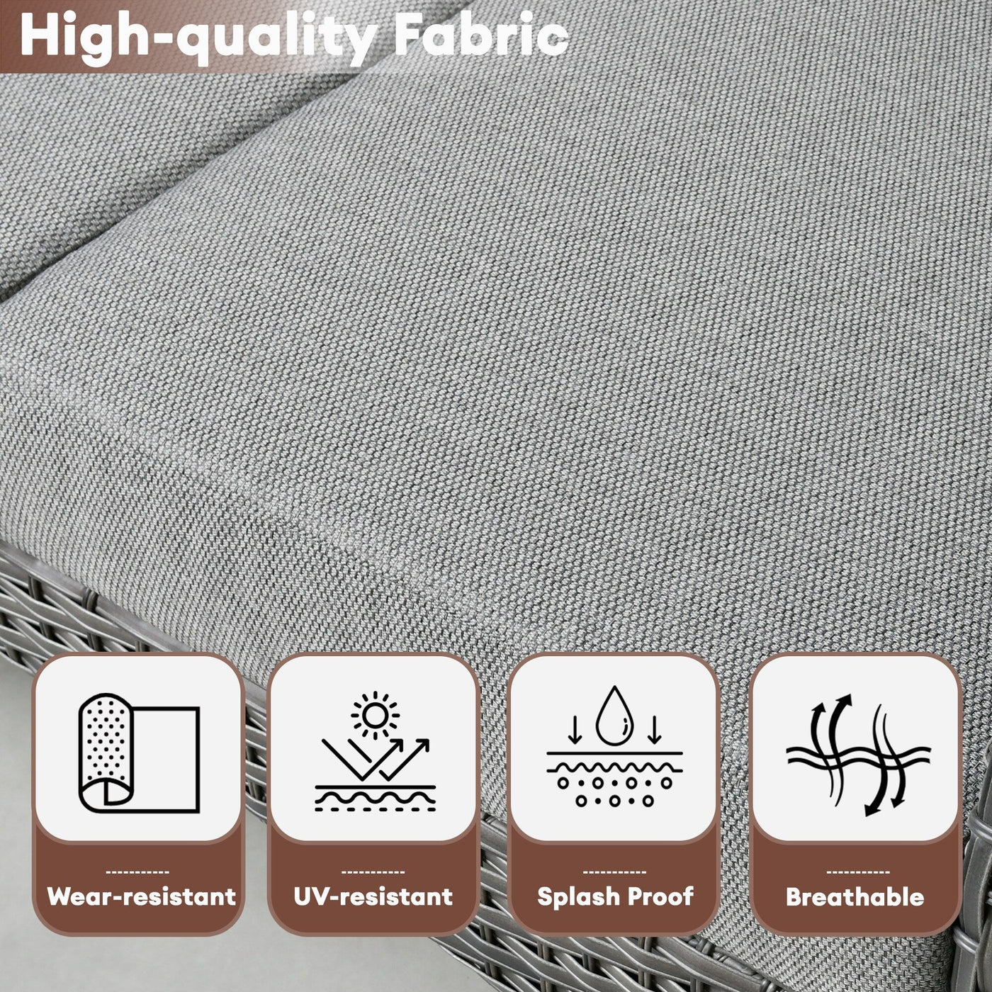 XIZZI 4-piece Outdoor Patio Furniture Conversation Set with Table