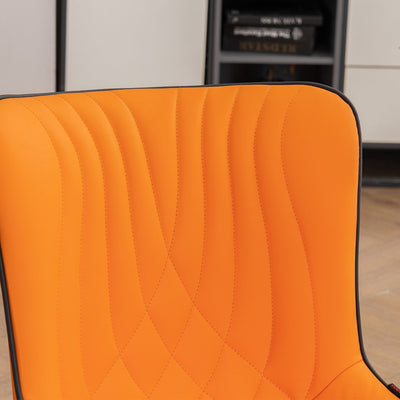 Modern Upholstered Leather Armless Dining Chairs Set of 2