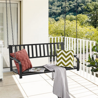 Yaheetech Hanging Porch Bench Outdoor Swing Bench Chairs with Chains