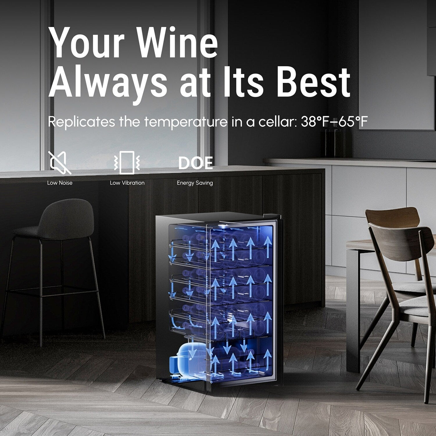 17 Inch 28 Bottle Wine/Beverage Fridge, Stainless Steel Wine Cooler for Home & Commercial Use