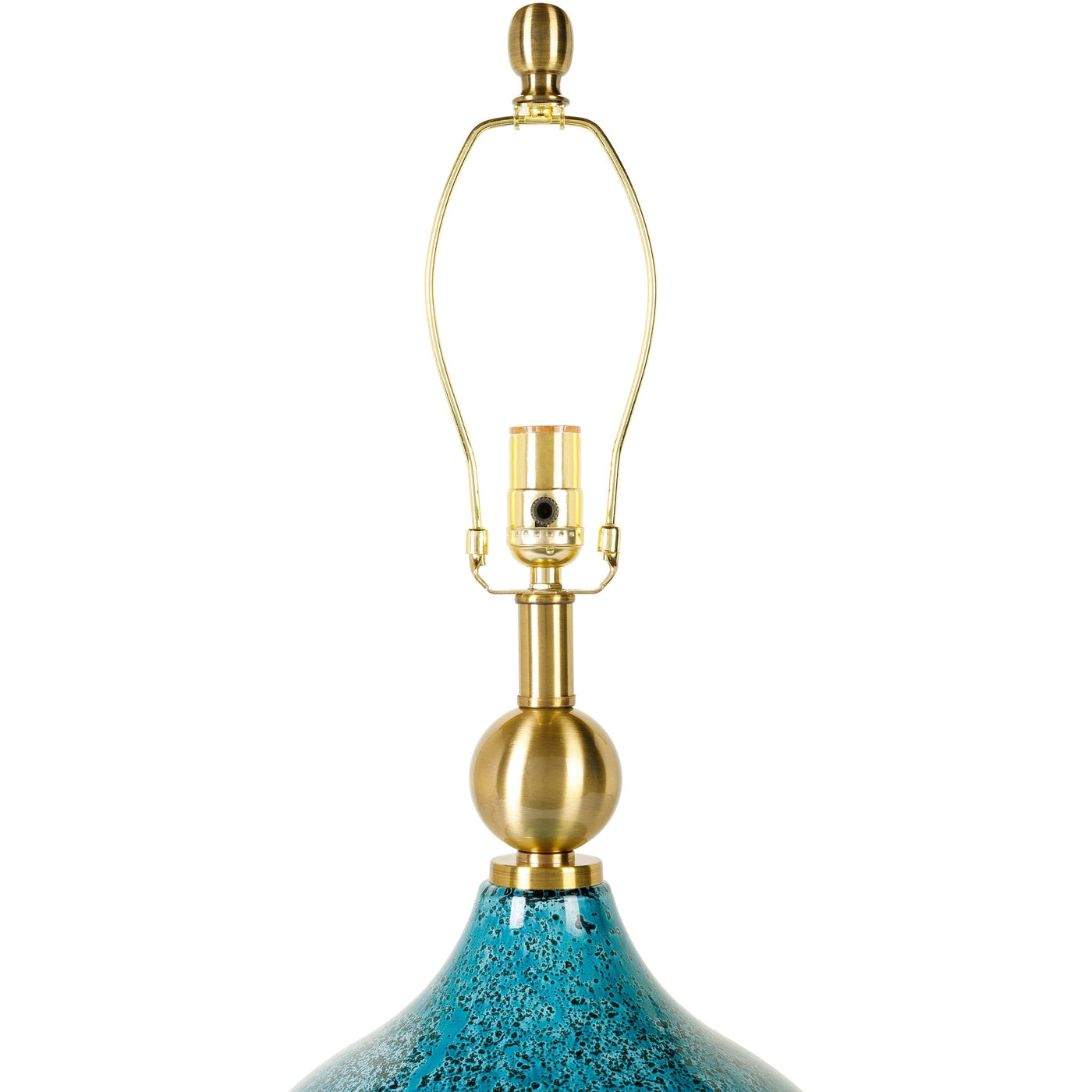Zayaan Painted Glass Gourd Table Lamp