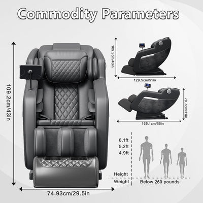 Zero Gravity Massage Recliner Chair with Full Body Massage, Heating, and Built-in Bluetooth Audio